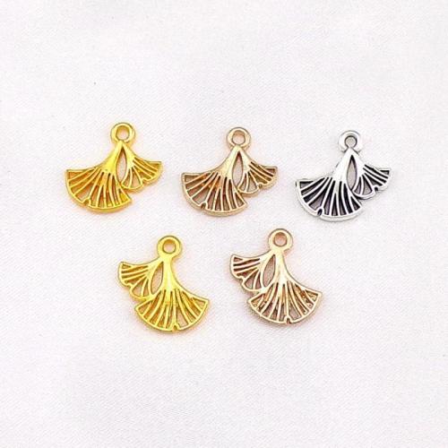 Zinc Alloy Leaf Pendants Ginkgo Leaf plated DIY nickel lead & cadmium free Approx Sold By Bag