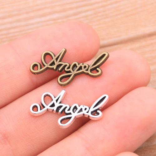 Zinklegering alfabet hangers, Zinc Alloy, De Brief van het alfabet, plated, DIY, meer kleuren voor de keuze, nikkel, lood en cadmium vrij, 10x22mm, 100pC's/Bag, Verkocht door Bag