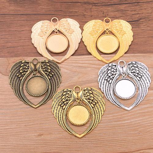 Wing Shaped Zinc Alloy Pendants plated DIY nickel lead & cadmium free Sold By Bag