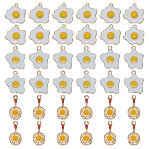 Emaille hangers met zink legering, Zinc Alloy, ei, gold plated, DIY & verschillende stijlen voor de keuze & glazuur, meer kleuren voor de keuze, 100pC's/Bag, Verkocht door Bag