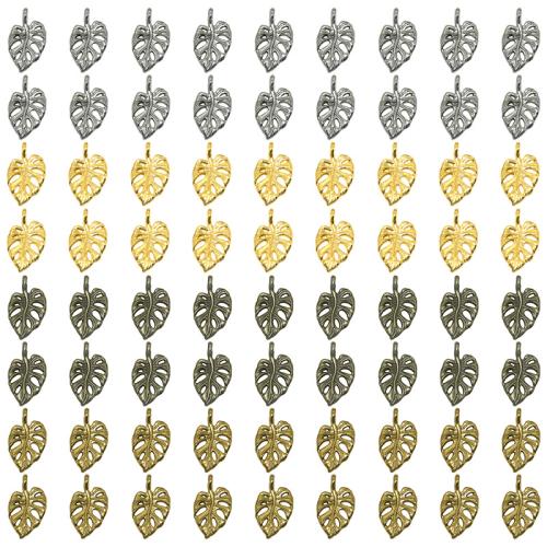 Zinklegering Leaf Hangers, Zinc Alloy, Blad, plated, DIY, meer kleuren voor de keuze, 21x12mm, 100pC's/Bag, Verkocht door Bag