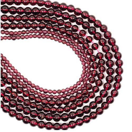 Natural Garnet Beads Round DIY red Sold By Strand