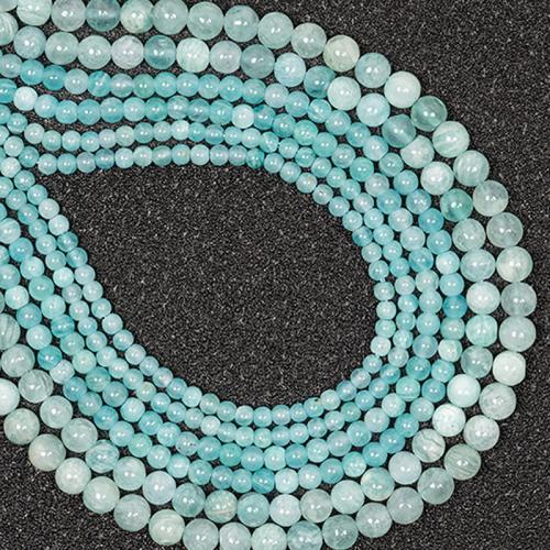 Amazonit Beads, Runde, du kan DIY & forskellig størrelse for valg, blandede farver, Solgt af Strand