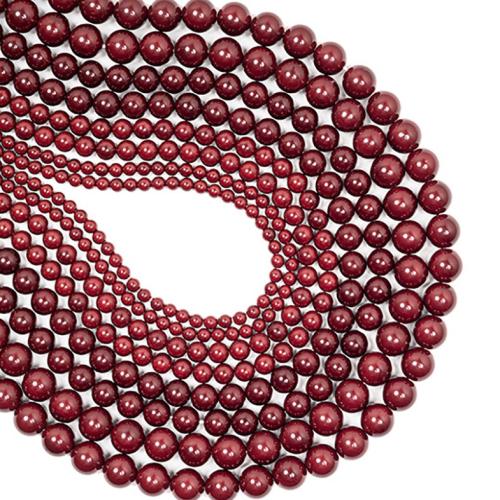 South Sea Shell Beads Shell Pearl Round DIY red Sold By Strand