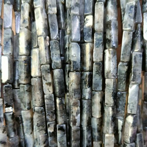 Natural Labradorite Beads Rectangle DIY mixed colors Sold By Strand