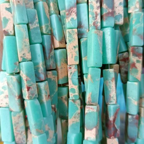 Gemstone Jewelry Beads Impression Jasper Rectangle DIY mixed colors Sold By Strand