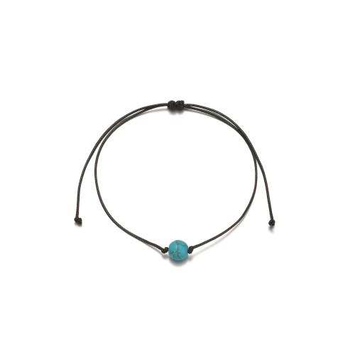 Fashion Jewelry Anklet turquoise with Wax Cord Unisex Sold By PC