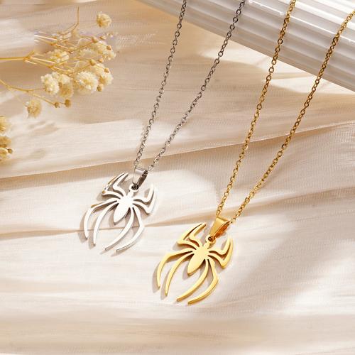 Stainless Steel Jewelry Necklace 304 Stainless Steel with 3cm extender chain Spider plated for woman Length Approx 45 cm Sold By PC