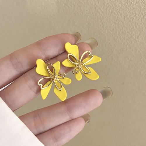 Zinc Alloy Stud Earring plated for woman & enamel Sold By Lot