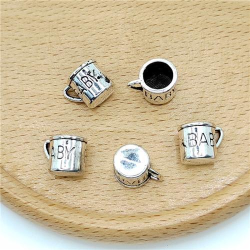 Zinc Alloy Pendants Cup antique silver color plated DIY Sold By Bag