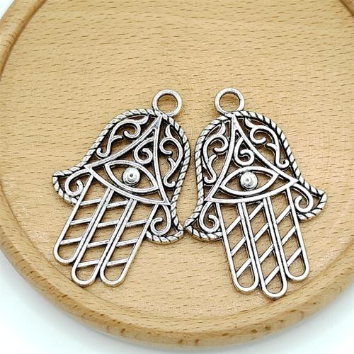 Zinc Alloy Hand Pendants antique silver color plated DIY Sold By Bag