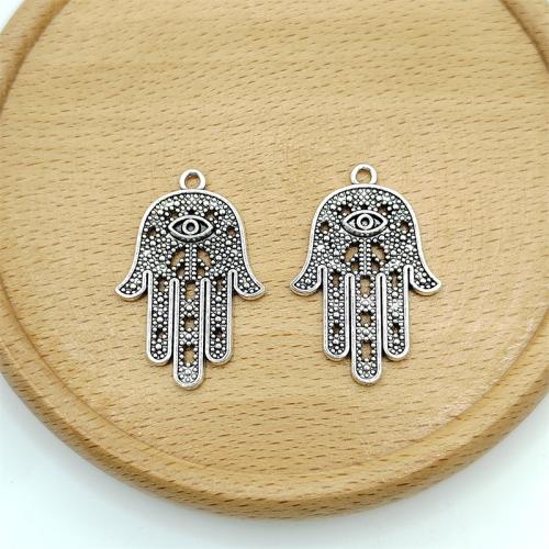 Zinc Alloy Hand Pendants antique silver color plated DIY Sold By Bag