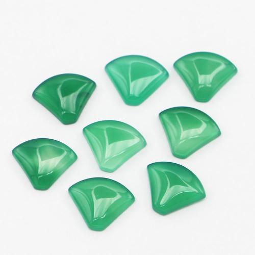 Agate Cabochon Green Agate Fan polished DIY green Sold By PC