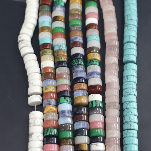 Gemstone smykker perler, Natursten, Flad Rund, du kan DIY & forskellige materialer til valg, flere farver til valg, nikkel, bly & cadmium fri, 12x6mm, 33pc'er/Strand, Solgt af Strand