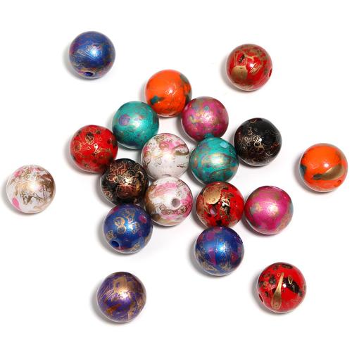 Acrylic Jewelry Beads Round DIY mixed colors 16mm Sold By Bag