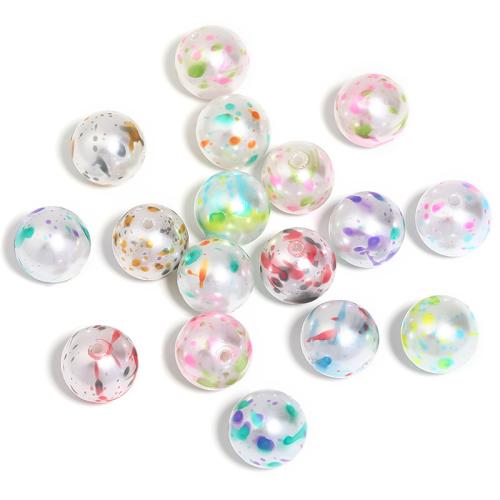 Plastic Beads ABS Plastic Pearl Round DIY mixed colors 16mm Sold By Bag