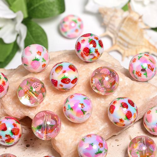 Acrylic Jewelry Beads Round DIY 16mm Sold By Bag