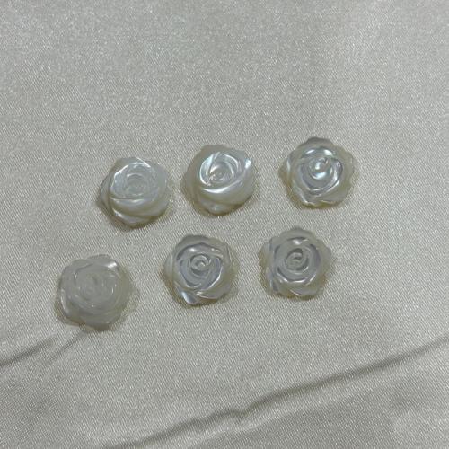 Natural Freshwater Shell Beads Trochus Flower DIY white Sold By PC