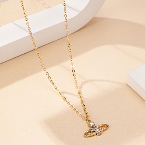 Zinc Alloy Jewelry Necklace plated micro pave cubic zirconia & for woman Sold By PC