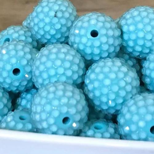 Resin Jewelry Beads with Acrylic DIY blue Sold By Bag