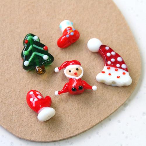 Christmas Lampwork Beads Christmas Design & DIY 22mm Sold By PC