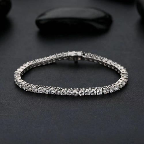 925er Sterling Silber Armband, Modeschmuck & Micro pave Zirkonia & für Frau, Länge ca. 19 cm, verkauft von PC