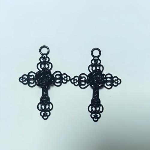 Zinklegering Cross Hangers, Zinc Alloy, met Acryl, DIY, 30x50mm, Verkocht door PC