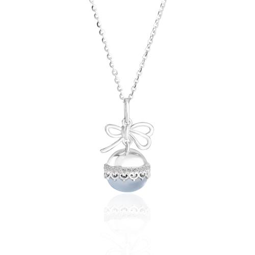 Kerst Kettingen, 925 sterling zilver, met 5cm extender keten, Christmas Bell, Kerstontwerp & mode sieraden & micro pave zirconia & voor vrouw, meer kleuren voor de keuze, Lengte Ca 40 cm, Verkocht door PC