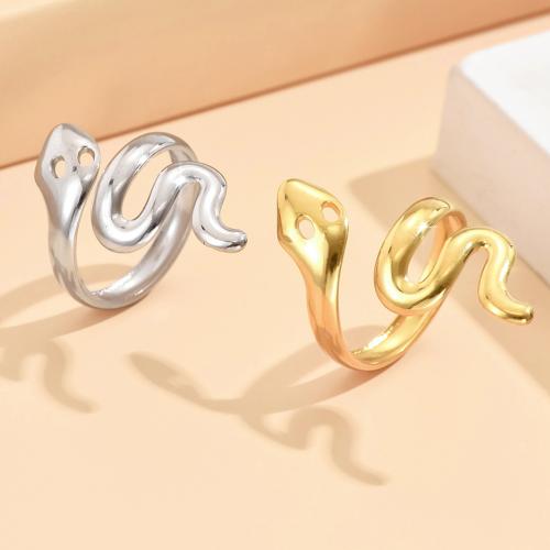 Stainless Steel Finger Ring 304 Stainless Steel Snake fashion jewelry & for woman US Ring Sold By PC