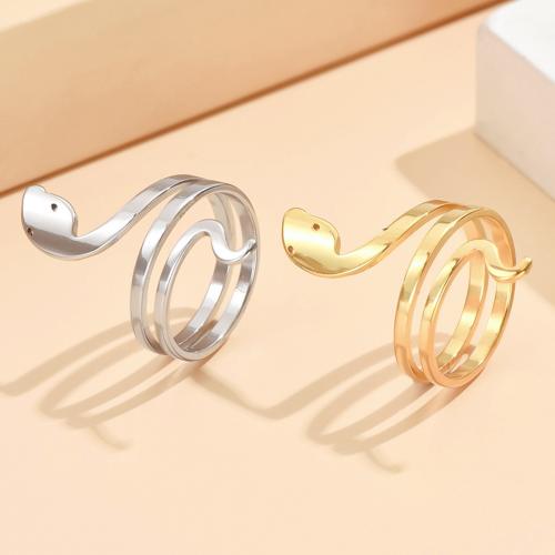 Stainless Steel Finger Ring 304 Stainless Steel Snake fashion jewelry & for woman US Ring Sold By PC