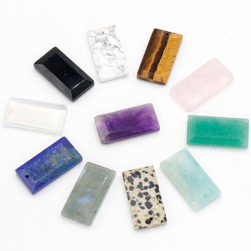 Gemstone Pendants Jewelry Natural Stone Rectangle DIY nickel lead & cadmium free Sold By PC