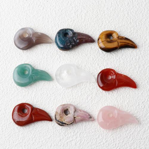 Gemstone Pendants Jewelry Natural Stone Bird Carved DIY nickel lead & cadmium free Approx 5mm Sold By PC