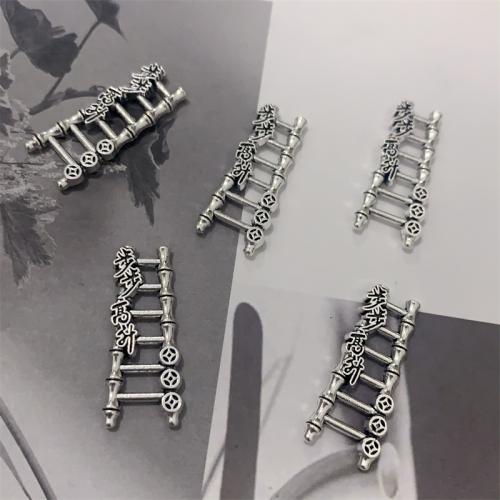 Zinc Alloy Pendants Trapezium antique silver color plated DIY Sold By Bag