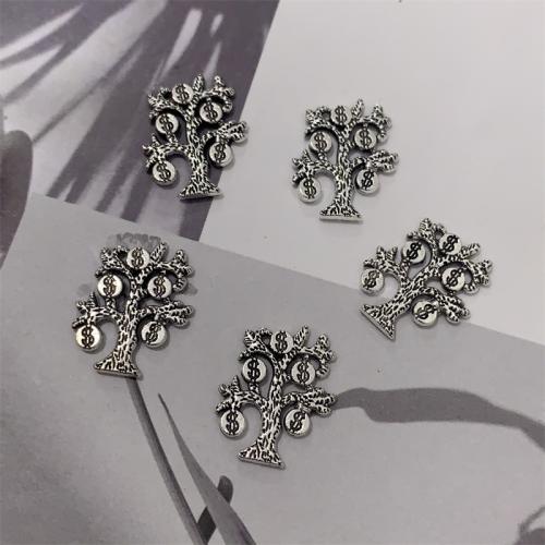 Zinc Alloy Pendants Tree antique silver color plated DIY Sold By Bag