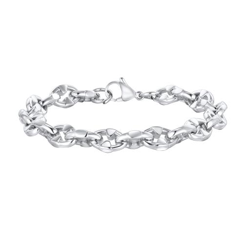 Stainless Steel Jewelry Bracelet 304 Stainless Steel fashion jewelry & for man & hollow original color Length 8.66 cm Sold By PC