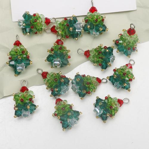 Crystal Hangers, Kristal, Kerstboom, handgemaakt, Kerstontwerp & DIY, meer kleuren voor de keuze, 28x19mm, Verkocht door PC