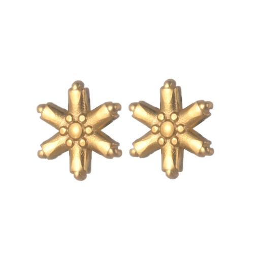 Stainless Steel Stud Earrings 304 Stainless Steel plated & for woman gold Sold By Pair