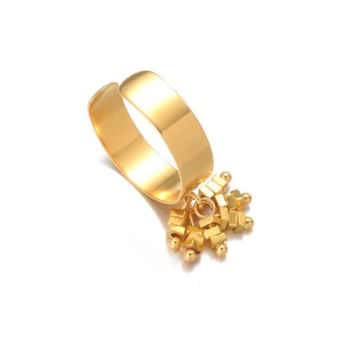 Anillo de dedo de acero inoxidable, acero inoxidable 304, chapado, diferentes estilos para la opción & para mujer, dorado, Vendido por UD