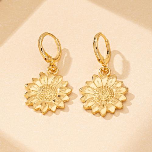 Zinc Alloy Drop Earrings plated for woman gold Sold By Pair