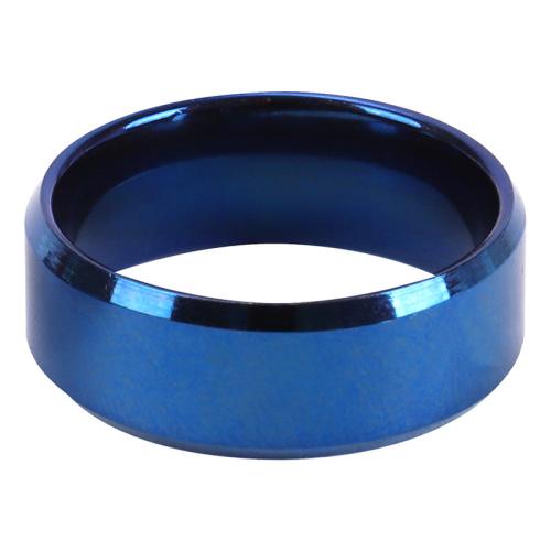 Titanium Čelik Finger Ring, uglađen, bez spolne razlike & različite veličine za izbor, plav, Prodano By PC