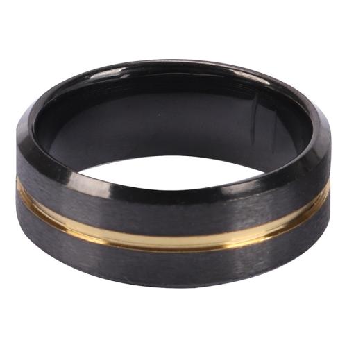 Titanium Steel Finger Ring Unisex black Sold By PC