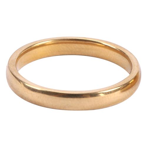 Titanium Steel Finger Ring plated Unisex golden Sold By PC