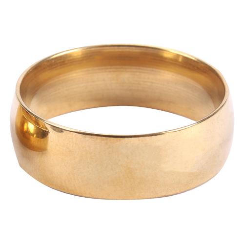 Titanium Steel Finger Ring polished Unisex golden Sold By PC