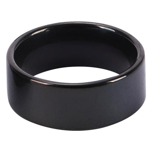 Titanium Steel Finger Ring polished Unisex black Sold By PC