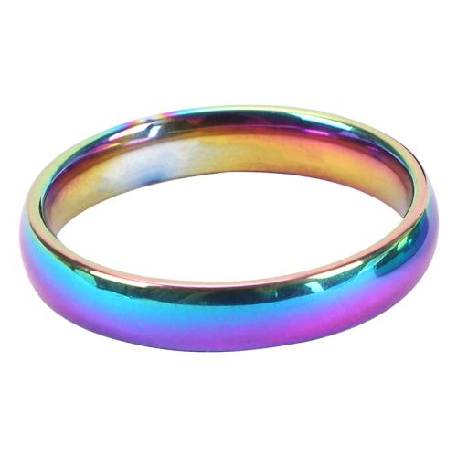 Titanium Čelik Finger Ring, uglađen, bez spolne razlike & različite veličine za izbor, multi-boji, Prodano By PC