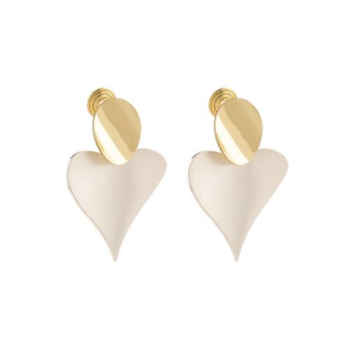 Zinklegering oorknoppen, Zinc Alloy, plated, verschillende stijlen voor de keuze & voor vrouw, gouden, 38x30mm, Verkocht door pair