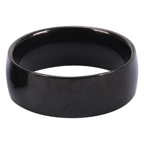 Titanium Steel Finger Ring polished Unisex black Sold By PC