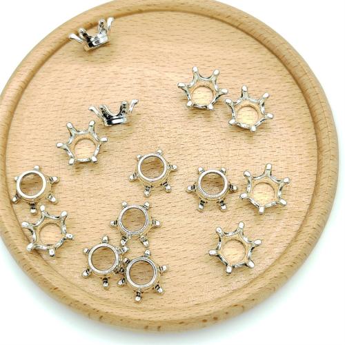 Coirníní Jewelry Alloy Sinc, Sinc Alloy, Corónach, dath airgid antique plátáilte, DIY, 15x6mm, 100ríomhairí pearsanta/Mála, Díolta De réir Mála