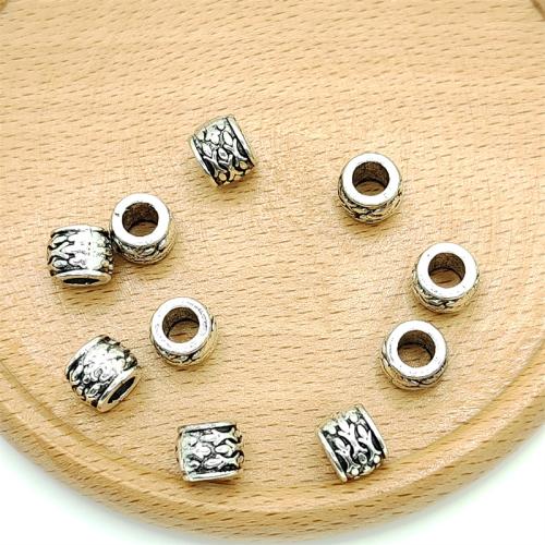 Grânulos de Jóias da liga de zinco. , banho de cor prata antiga, DIY, 7x8mm, 100PCs/Bag, vendido por Bag