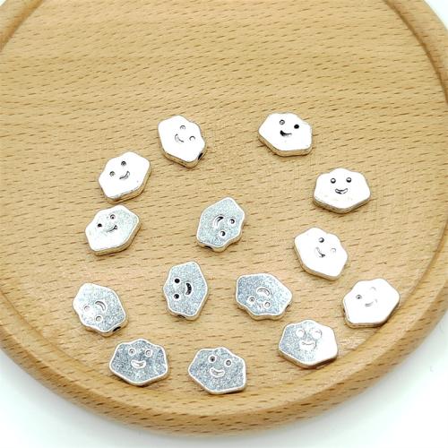 Zink Alloy Smycken Pärlor, Cloud, antik silver pläterad, DIY, 10x7mm, 100PC/Bag, Säljs av Bag